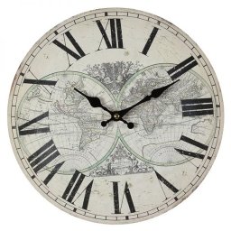 Föld térképes falióra - 28 cm