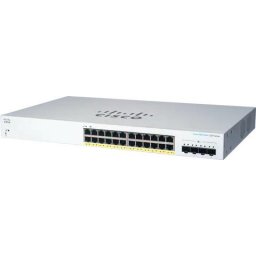 Cisco CBS220-24P-4X switch (24xGbE, 4xSFP , 24xPoE , 195W) - REFRESH