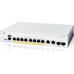 Cisco Catalyst switch C1300-8P-E-2G (8xGbE, 2xGbE/SFP combo, 8xPoE , 60W, ventilátor nélküli)