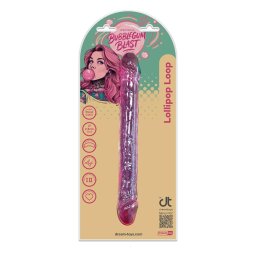 Lollipop Loop Dupla Dildó Rugalmas, Realisztikus 25 cm Rózsaszín