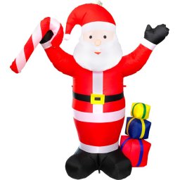 Dekoráció MagicHome Karácsony, Santa, 9xLED, IP44, 70x148x185 cm