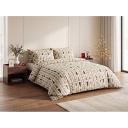 Pamut ágyneműhuzat HOLLY PINES színes kivitel Ágyneműhuzat mérete: 2 db 70 x 90 cm | 200 x 220 cm