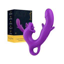 Erospace Sweet Play - nyelves csiklóizgató és bólogató G-pont vibrátor (lila)