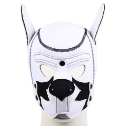 PUPPY FOX - fekete-fehr neoprn maszk