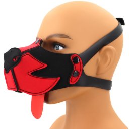 Muz Puppy - fekete-piros kutyapofk viselsre