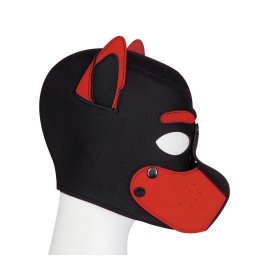 Petty Dog szexi szjmaszk fekete-piros neoprn anyagbl levehet szjrsszel