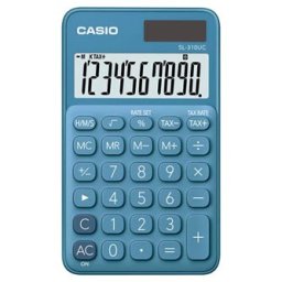 Casio SL 310 UC BU számológép, kék, tízjegyű, kettős tápellátás, KIÁRUSÍTÁS