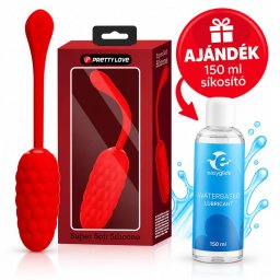 Pretty Love - Marina akkumulátoros vibrációs tojás (piros) + AJÁNDÉK 150 ml síkosító.