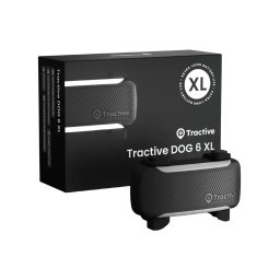 Tractive DOG 6 XL nyomkövető aktivitásmérővel fekete színben kizárólag 20 kg feletti kutyák számára
