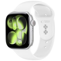 Tech-Protect Silicone Apple Watch 8 / 9 / 10 / 11 / 12 / SE (40/41/42mm) szíj, szilikon, fehér