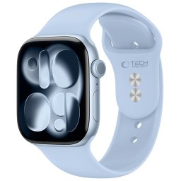 Tech-Protect Silicone Apple Watch 8 / 9 / 10 / 11 / 12 / SE (40/41/42mm) szíj, szilikon, világoskék