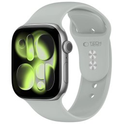 Tech-Protect Silicone Apple Watch 8 / 9 / 10 / 11 / 12 / SE (40/41/42mm) szíj, szilikon, szürke