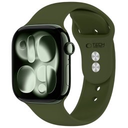 Tech-Protect Silicone Apple Watch 8 / 9 / 10 / 11 / 12 / SE / Ultra (44/45/46/49mm) szíj, szilikon, zöld