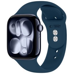 Tech-Protect Silicone Apple Watch 8 / 9 / 10 / 11 / 12 / SE / Ultra (44/45/46/49mm) szíj, szilikon, sötétkék