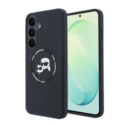 Karl Lagerfeld Liquid Silicone Double Heads Samsung Galaxy S26 FE tok, MagSafe, fekete