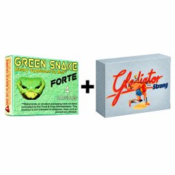 GREEN SNAKE - 4 DB + Gladiátor Strong Alkalmi potencianövelő kapszula - 4 db csomag