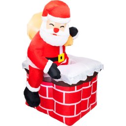 Dekoráció MagicHome Karácsony, Télapó, 3xLED hideg fehér, IP44, 1,2 m