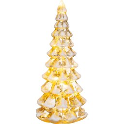 Dekoráció MagicHome Karácsony, Fenyőfa, 15xLED meleg fehér, 2xAA, IP20, 14x34 cm