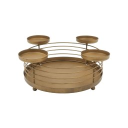 Fém adventi gyertyatartó GOLDEN ADVENT 32 cm, arany