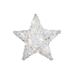 Karácsonyi dekoráció FROSTELLE csillag LED világítással 38 cm, fehér
