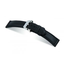 RIOS Milano Panerai bőr óraszíj, fekete, 26/22mm