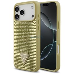 tok Guess strasszos háromszög logó iPhone 17 Pro Max-hoz arany
