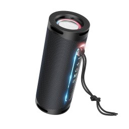 Hoco bluetooth / hordozható hangszóró beépített világítással, fekete
