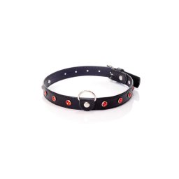 Fetish B Kötöző Állítható 36-42 cm piros kristály 2 cm széles