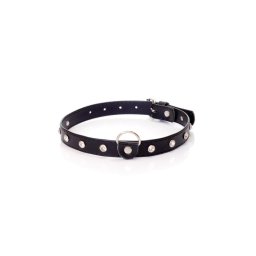 Fetish B Szexnyakörv állítható ezüst kristály 2 cm széles 36-42 cm