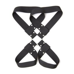Fetish Art Kötöző készlet Nylon csukló- és bokamankéttal Fekete