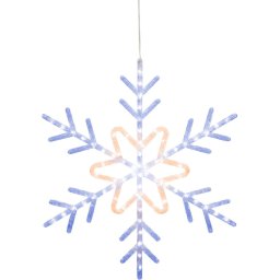 Dekoráció MagicHome Karácsony, Hópehely, 72xLED meleg/hideg fehér, IP44, 57 cm