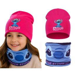 Lilo és Stitch átmeneti pamut sapka és körsál szett/2db