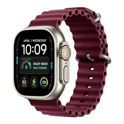 Tech-Protect Iconband Pro Apple Watch 44/45/46/49mm gumis szilikon szíj, burgundi