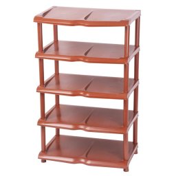 Cipőpolc Strend Pro, 5 szintes, barna, 48x30,5x86 cm