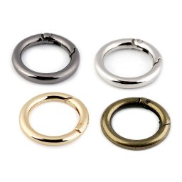 Karabiner gömbölyű táskára való / karika kulcsra Ø25 mm