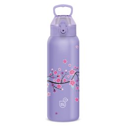 Műanyag duplafalú fémkulacs 700ml Ars Una Snow Flower-purple