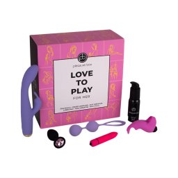 Pleasure Box Love to Play - vibrátor szett - 6 részes (pink-lila)