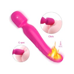 Sex HD Iris - 2 motoros melegítő wand masszírozó vibrátor (pink)