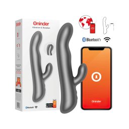 Oninder Oslo - appos, forgó csiklókaros vibrátor (fekete)