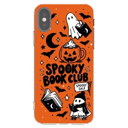 Átlátszó szilikon tok az alábbi mobiltelefonokra Apple iPhone X/XS - Spooky book club