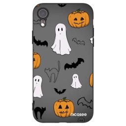Fekete szilikon tok az alábbi mobiltelefonokra Apple iPhone XR - Spooky crew