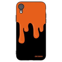 Fekete szilikon tok az alábbi mobiltelefonokra Apple iPhone XR - Orange spooky