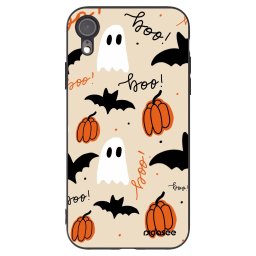 Fekete szilikon tok az alábbi mobiltelefonokra Apple iPhone XR - Halloween 26