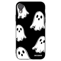Fekete szilikon tok az alábbi mobiltelefonokra Apple iPhone XR - Black ghosts