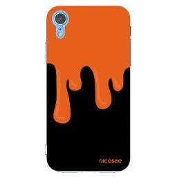 Átlátszó szilikon tok az alábbi mobiltelefonokra Apple iPhone XR - Orange spooky