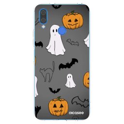 Átlátszó szilikon tok az alábbi mobiltelefonokra Huawei Nova 3i - Spooky crew