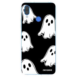 Átlátszó szilikon tok az alábbi mobiltelefonokra Huawei Nova 3i - Black ghosts