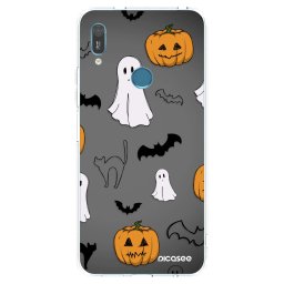 Átlátszó szilikon tok az alábbi mobiltelefonokra Huawei Y6 2019 - Spooky crew