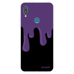 Átlátszó szilikon tok az alábbi mobiltelefonokra Huawei Y6 2019 - Purple spooky