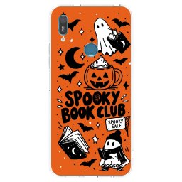 Átlátszó szilikon tok az alábbi mobiltelefonokra Huawei Y6 2019 - Spooky book club